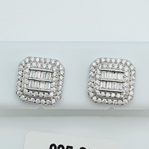 925 Sterling Silver Cubic Zirconia Earrings, U19254782 - Picture 1 of 11
